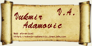 Vukmir Adamović vizit kartica